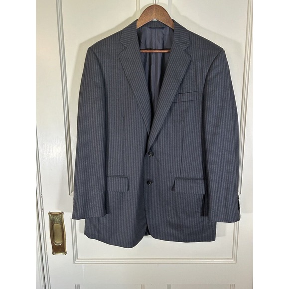 Brooks Brothers 1818 Men's Golden Fleece Madison Charcoal Pin Stripe Blazer 41R - Picture 1 of 14